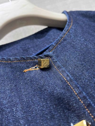 Louis Vuitton Crew Neck Denim Vest in Navy