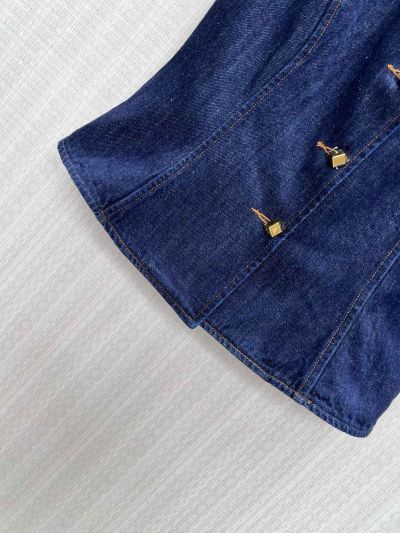 Louis Vuitton Crew Neck Denim Vest in Navy