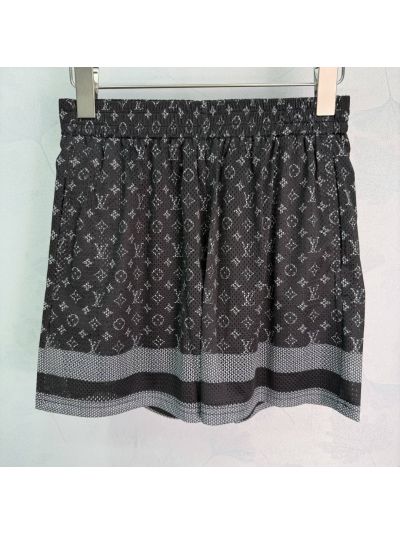 Louis Vuitton Crew Neck Short Sleeve Set in Black and White