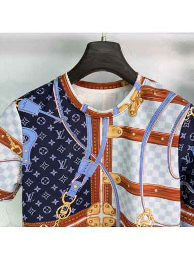 Louis Vuitton Crew Neck Short Sleeve Set in Multicolor