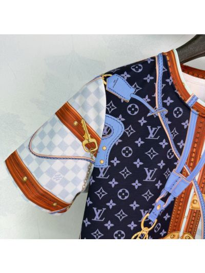 Louis Vuitton Crew Neck Short Sleeve Set in Multicolor