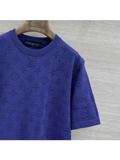 Louis Vuitton Crew Neck Short Sleeve Set in Navy