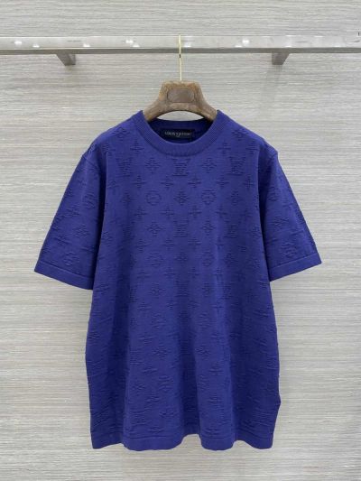 Louis Vuitton Crew Neck Short Sleeve Set in Navy