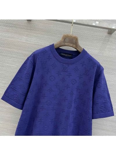 Louis Vuitton Crew Neck Short Sleeve Set in Navy