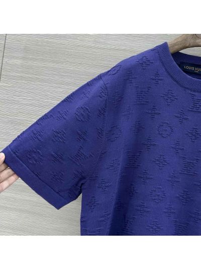 Louis Vuitton Crew Neck Short Sleeve Set in Navy