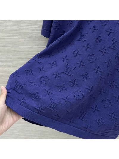 Louis Vuitton Crew Neck Short Sleeve Set in Navy