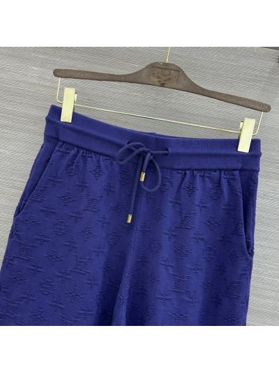 Louis Vuitton Crew Neck Short Sleeve Set in Navy