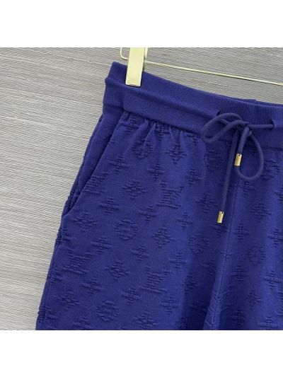Louis Vuitton Crew Neck Short Sleeve Set in Navy