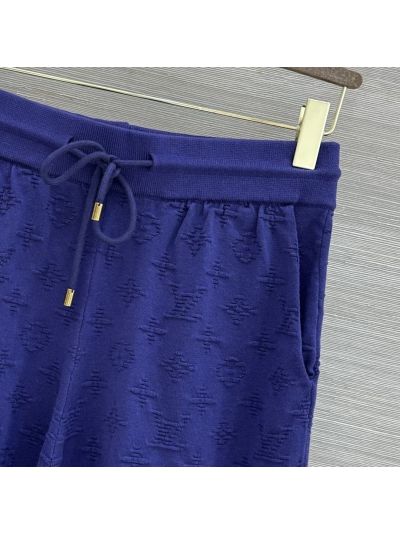 Louis Vuitton Crew Neck Short Sleeve Set in Navy