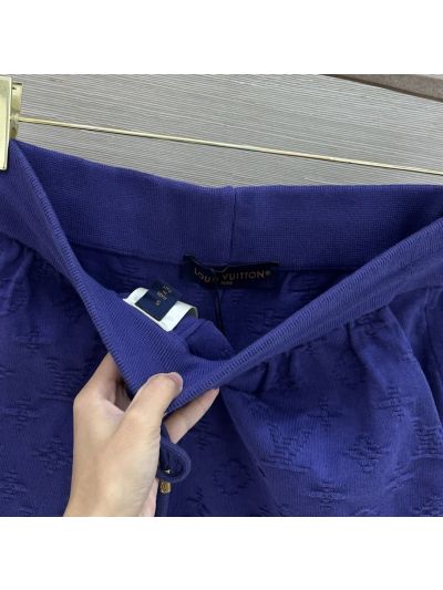 Louis Vuitton Crew Neck Short Sleeve Set in Navy
