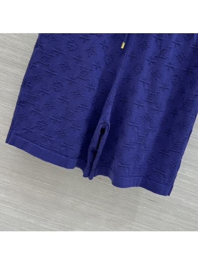Louis Vuitton Crew Neck Short Sleeve Set in Navy