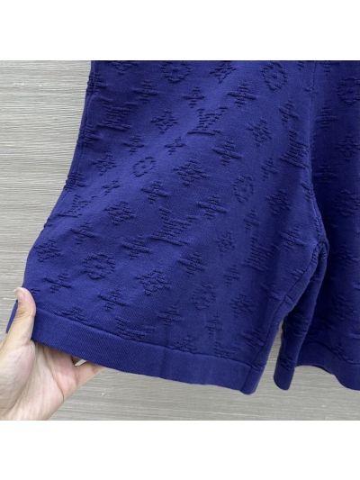 Louis Vuitton Crew Neck Short Sleeve Set in Navy