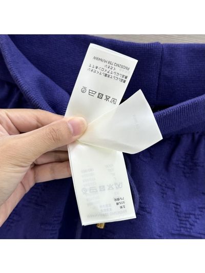 Louis Vuitton Crew Neck Short Sleeve Set in Navy