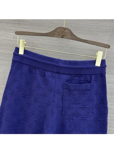 Louis Vuitton Crew Neck Short Sleeve Set in Navy