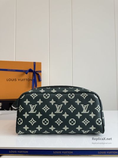 Louis Vuitton Dark Green and Cream Monogram Toiletry Pouch