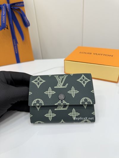 Louis Vuitton Dark Green Monogram Flap Wallet