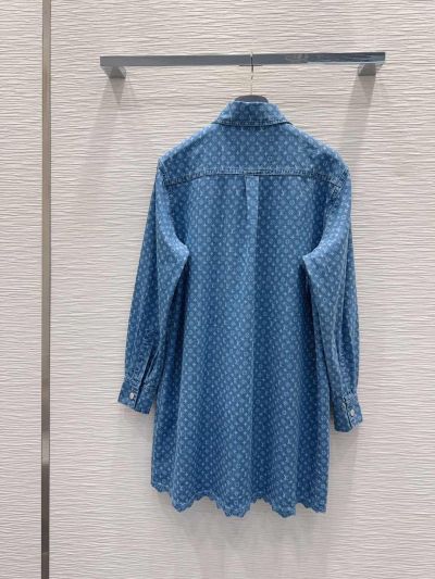 Louis Vuitton Denim Button-Front Shirt in Blue