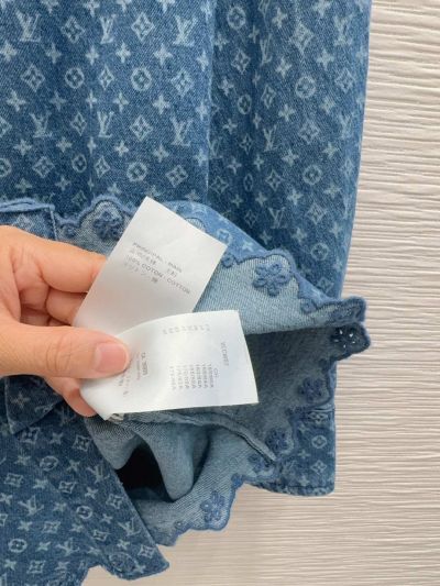 Louis Vuitton Denim Button-Front Shirt in Blue