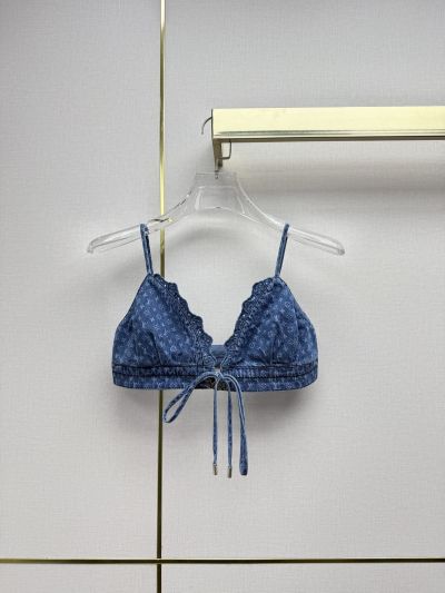 Louis Vuitton Denim Drawstring Top in Blue