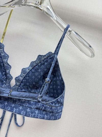 Louis Vuitton Denim Drawstring Top in Blue
