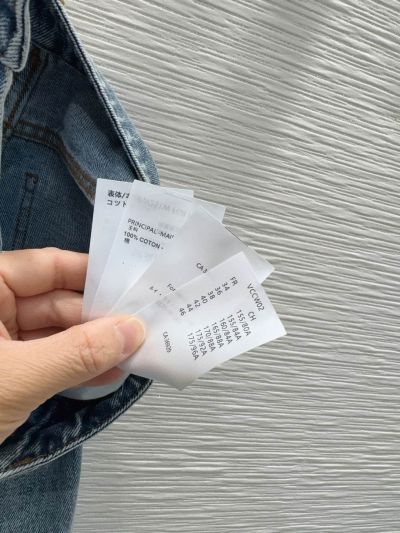 Louis Vuitton Denim Embroidered Pants in Blue