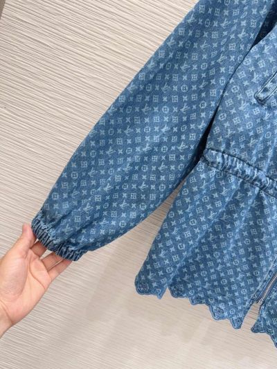 Louis Vuitton Denim Hooded Jacket in Blue