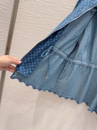 Louis Vuitton Denim Hooded Jacket in Blue