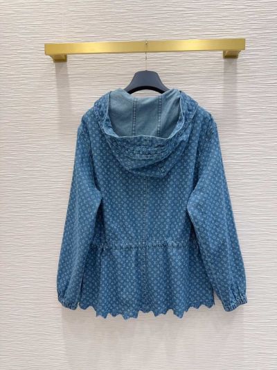 Louis Vuitton Denim Hooded Jacket in Blue