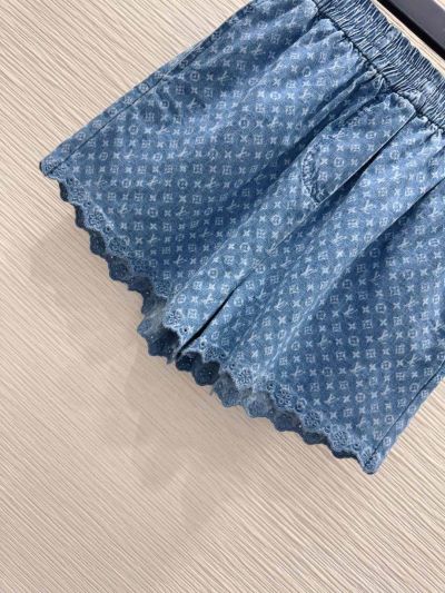 Louis Vuitton Denim Monogram Pants in Blue