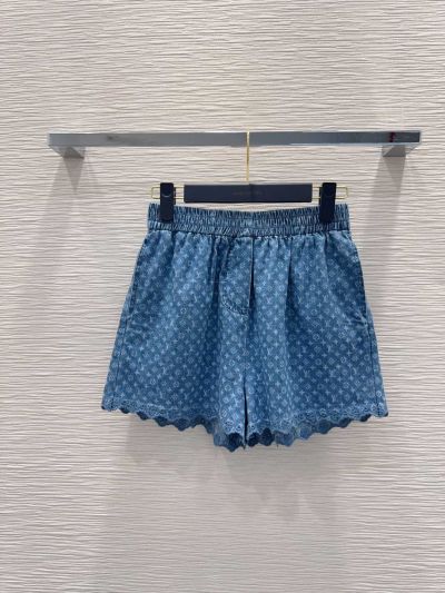 Louis Vuitton Denim Monogram Pants in Blue