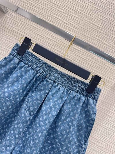 Louis Vuitton Denim Monogram Pants in Blue