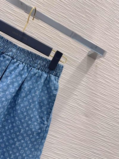 Louis Vuitton Denim Monogram Pants in Blue