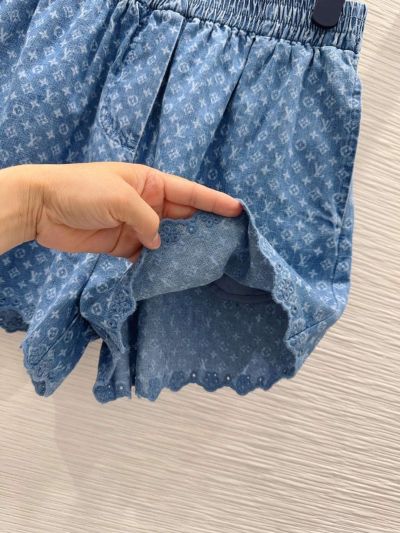 Louis Vuitton Denim Monogram Pants in Blue
