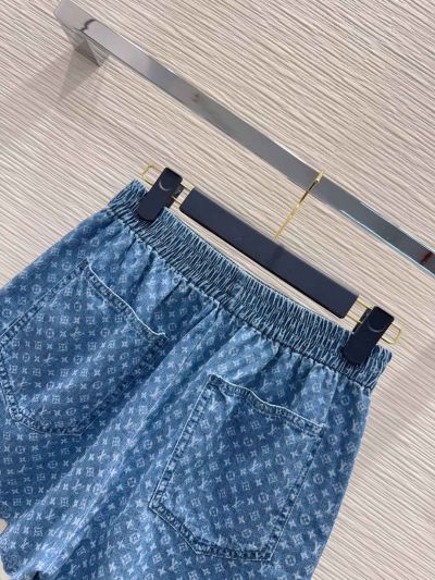 Louis Vuitton Denim Monogram Pants in Blue