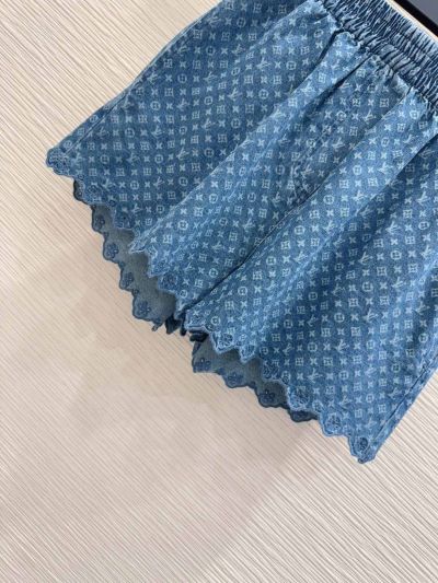 Louis Vuitton Denim Monogram Pants in Blue