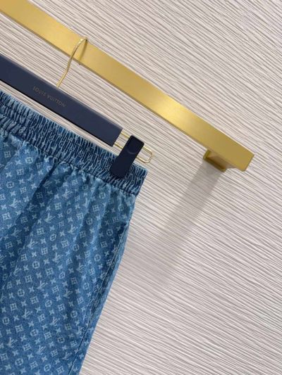 Louis Vuitton Denim Monogram Pants in Blue