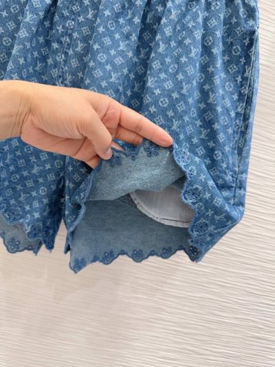 Louis Vuitton Denim Monogram Pants in Blue