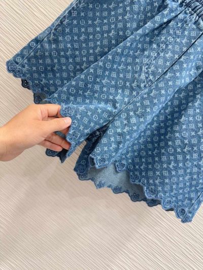 Louis Vuitton Denim Monogram Pants in Blue