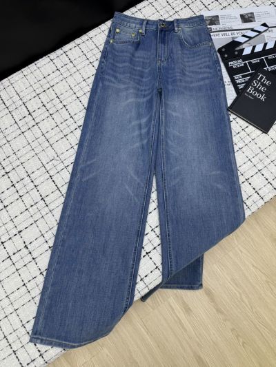 Louis Vuitton Denim Monogram Pants in Blue