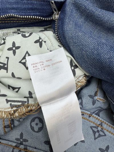 Louis Vuitton Denim Monogram Pants in Blue