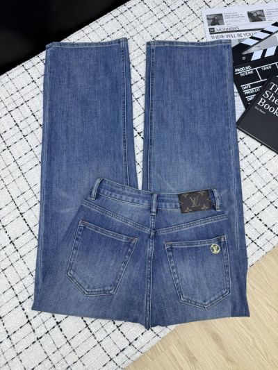 Louis Vuitton Denim Monogram Pants in Blue