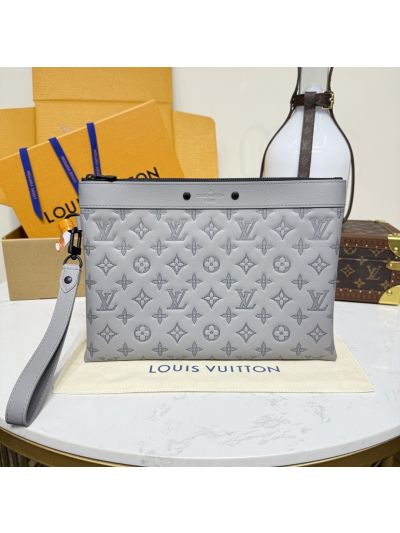 Louis Vuitton Gray Monogram Wristlet Pouch