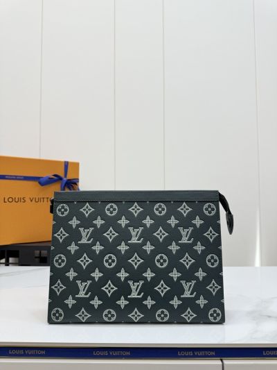 Louis Vuitton Green Monogram Zip Clutch