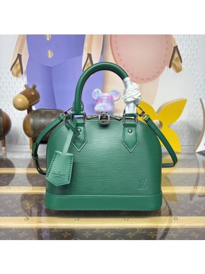 Louis Vuitton Green Ribbed Dome Top Handle Bag