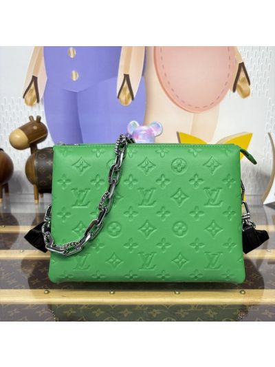 Louis Vuitton Green Tonal Monogram Chain Pouch Bag