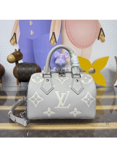 Louis Vuitton Grey and Cream Monogram Compact Twin Handle Bag