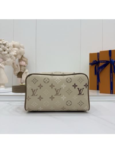 Louis Vuitton Grey Beige Monogram Toiletry Pouch