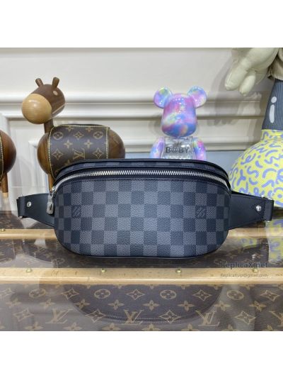 Louis Vuitton Grey Check Rectangular Belt Bag