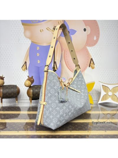 Louis Vuitton Grey Monogram Textured Shoulder Tote