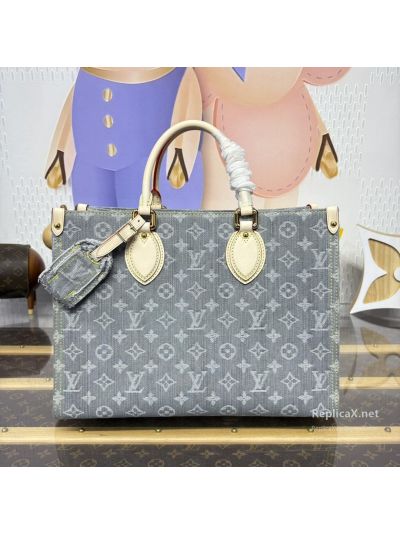 Louis Vuitton Grey Monogram Textured Tall Tote
